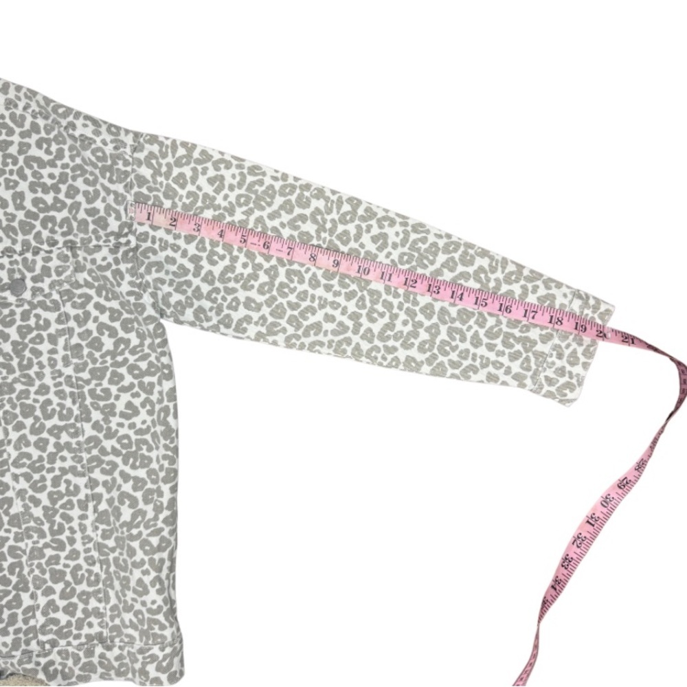 Mud Pie NWT Women's Shaw Boyfriend Jacket White Leopard Sz S - Picture 8 of 8